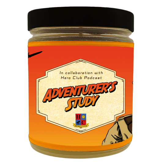 Adventurer's Study Scented Candle with Surprise D20 Die | Hero Club