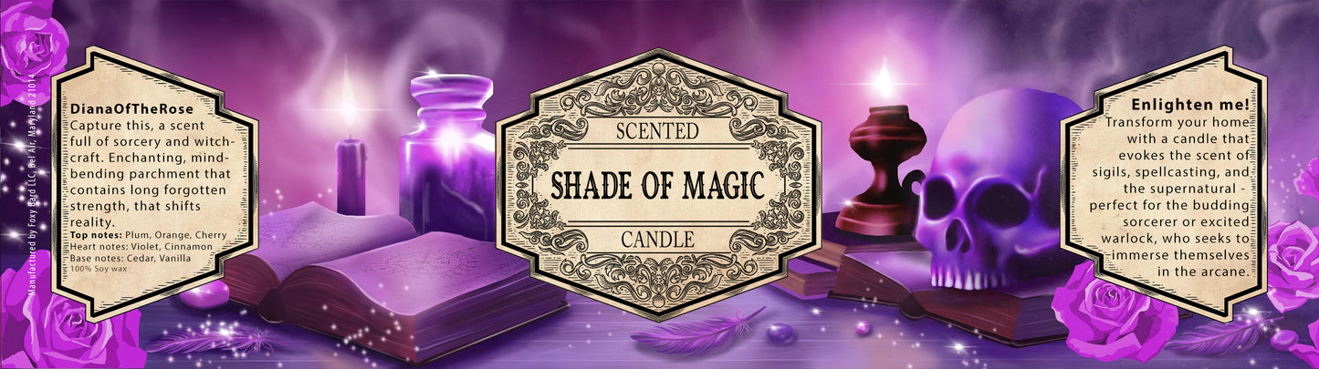 DianaOfTheRose Shade of Magic Scented Candle with Surprise D20 Dice