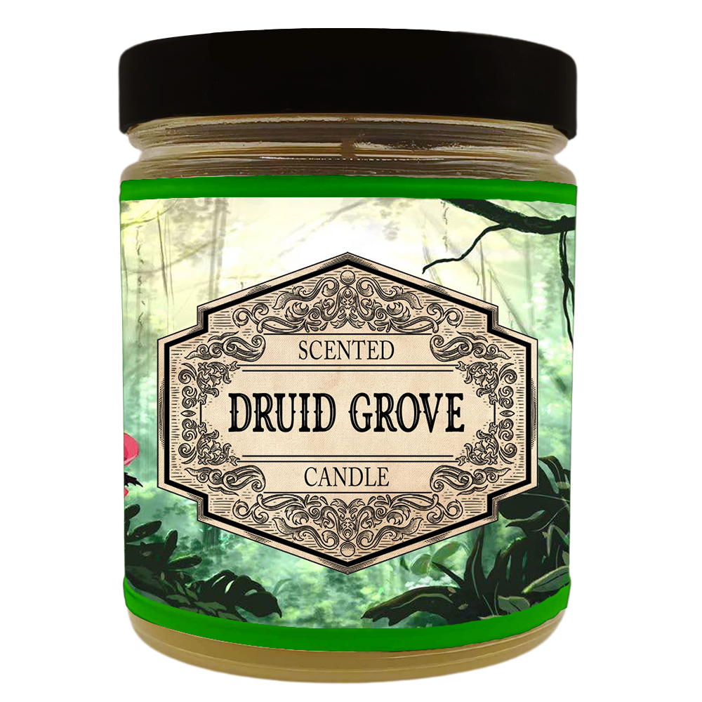 DianaOfTheRose Druid Grove Scented Candle with Surprise D20 Dice